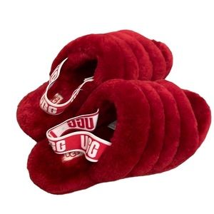 Ugg Fluff Yea Slides Ribbon Red​​